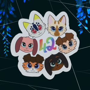 Sticker of the whole gang